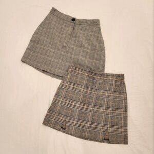 H&M + Charlotte Russe | Plaid Skirt Set | Small
